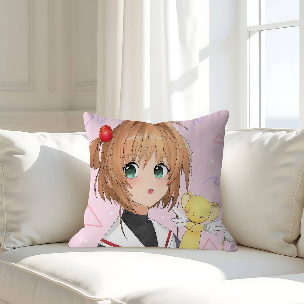 

Аниме C-Captor S-Sakura Наволочка Съемная Моющаяся Наволочка – Всесезонный Мягкий Лен 16x16Inch