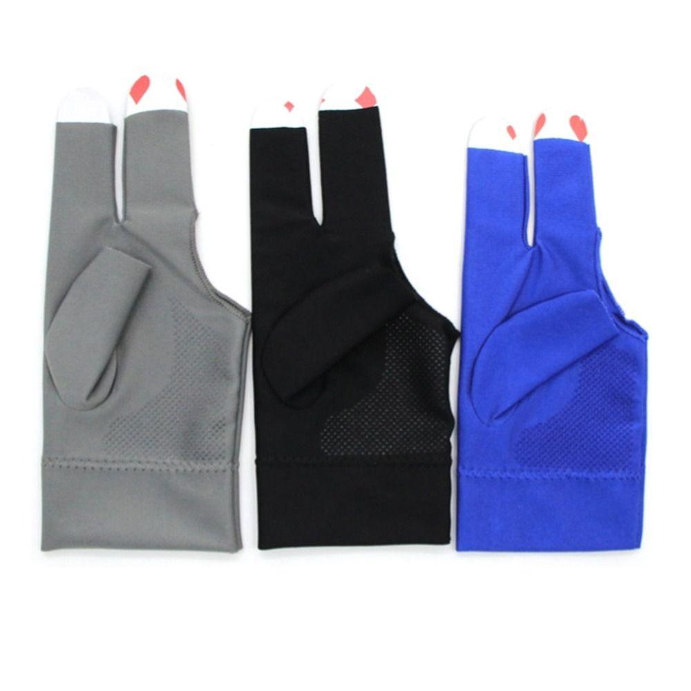 Rutschfester Drei-Finger-Handschuh Elastischer Billard-Trainingshandschuh Billardhandschuh Billardzubehör