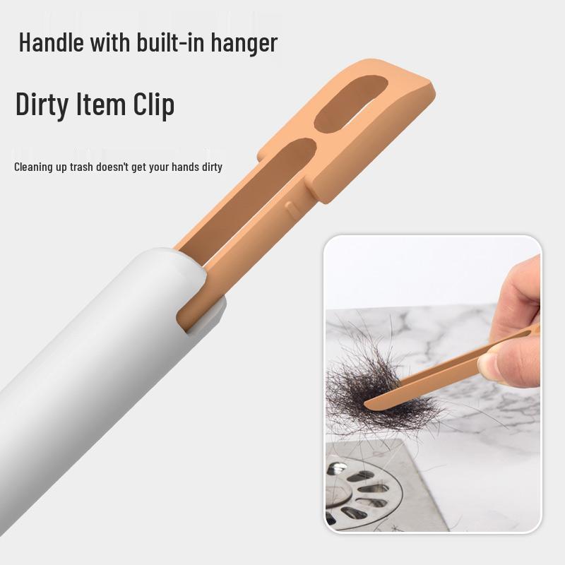 Wall-Mounted Long Handle Toilet Brush with Concave Base - No Dead Angle for Efficient Bathroom Cleaning