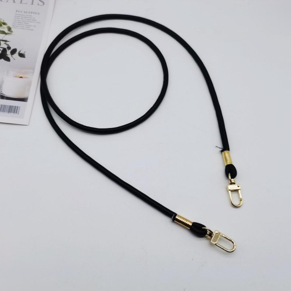 

Portable PU Leather Bag Strap DIY Replacement Mobile Phone Hanging Rop Detachable Multi Color Round Leather Rope Phone чёрный