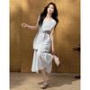 Demana Summer V-Neck Sleeveless Irregular Hem Dress