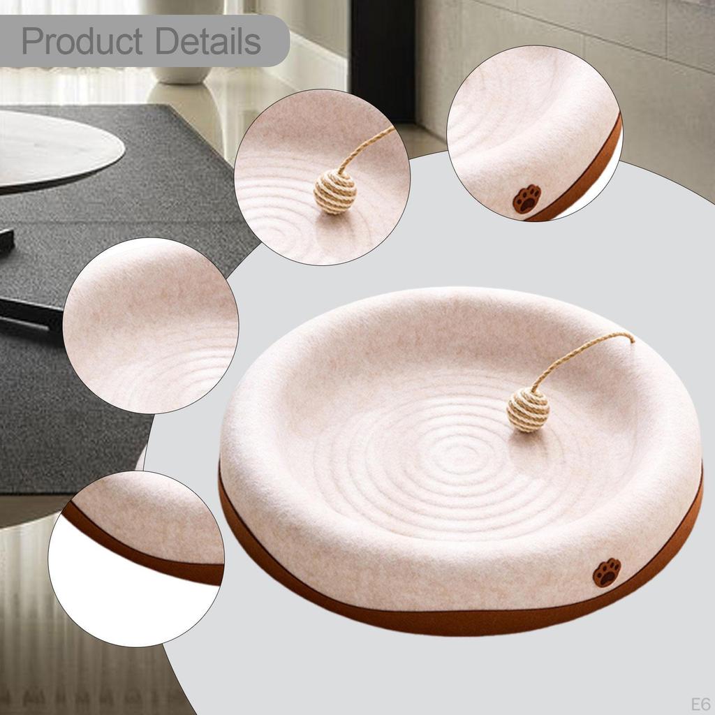 Cat Scratch Pad Lounge Flippable Furniture Protector for Summer, Winter Multipurpose with Jute Ball
