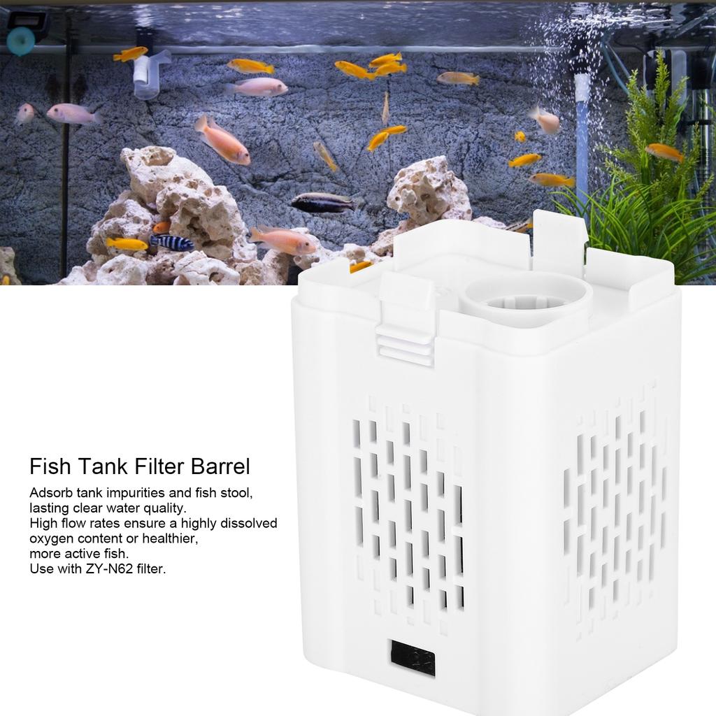 3pcs Aquarium Fish Plastic N60 Filtering Barrel with Filter Cotton L Size