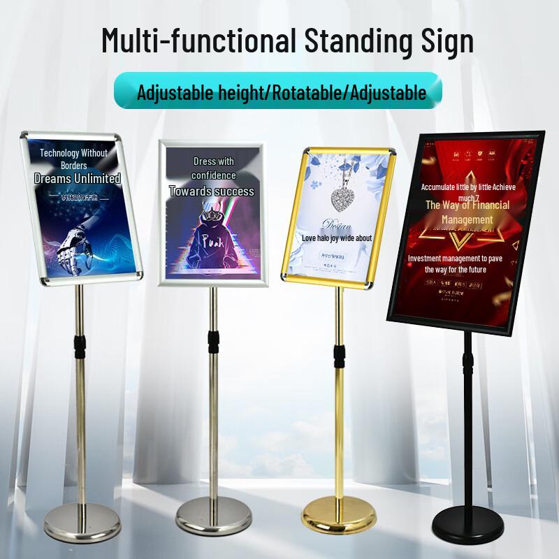 Stainless Steel Floor Stand Display Sign