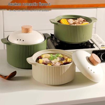 High-Temperature Resistant Clay Stew Pot - Crack-Proof Ceramic for Soups & Rice (2025 Model)