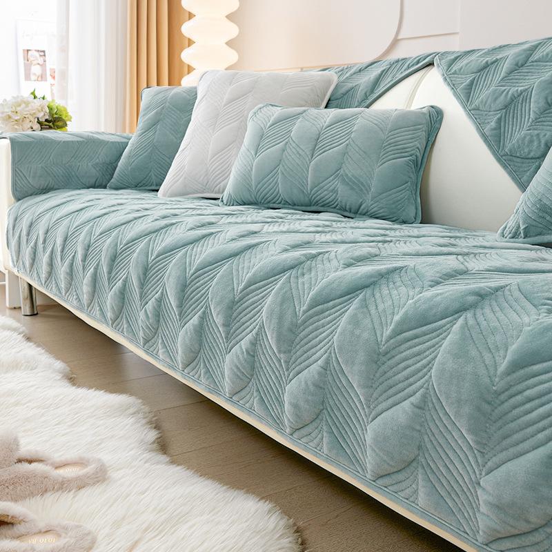 Kurzflor Sofa Schutzhülle Sofakissen Herbst und Winter Verdickte Couch Matten Mehrfarbig Dekorativ Staubdicht Speziell
