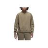 Jordan Classic Jumpman Logo Embroidered Crewneck Sweater Women Sweater Olive-Green DQ4463-351