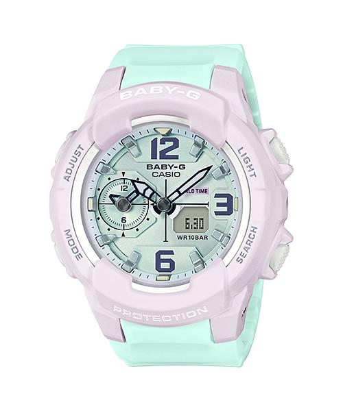 

Casio Men s Resin 100M Water Resistant Analog Shock Resistant Quartz Watch BGA-230PC-6B розовый