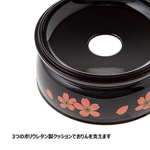Sunmany Mini Orin Set, Authentic Maki-e 2.5-inch, Made in Japan, Modern Buddhist Altar Rin, Small and Cute, Cherry Blossom Design, Perfect for Daily O