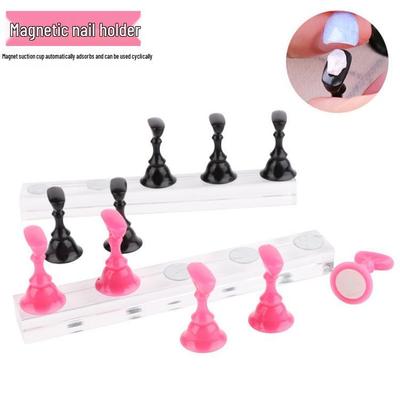 Japanese Style Transparent Acrylic Nail Art Display Stand with Magnetic Base