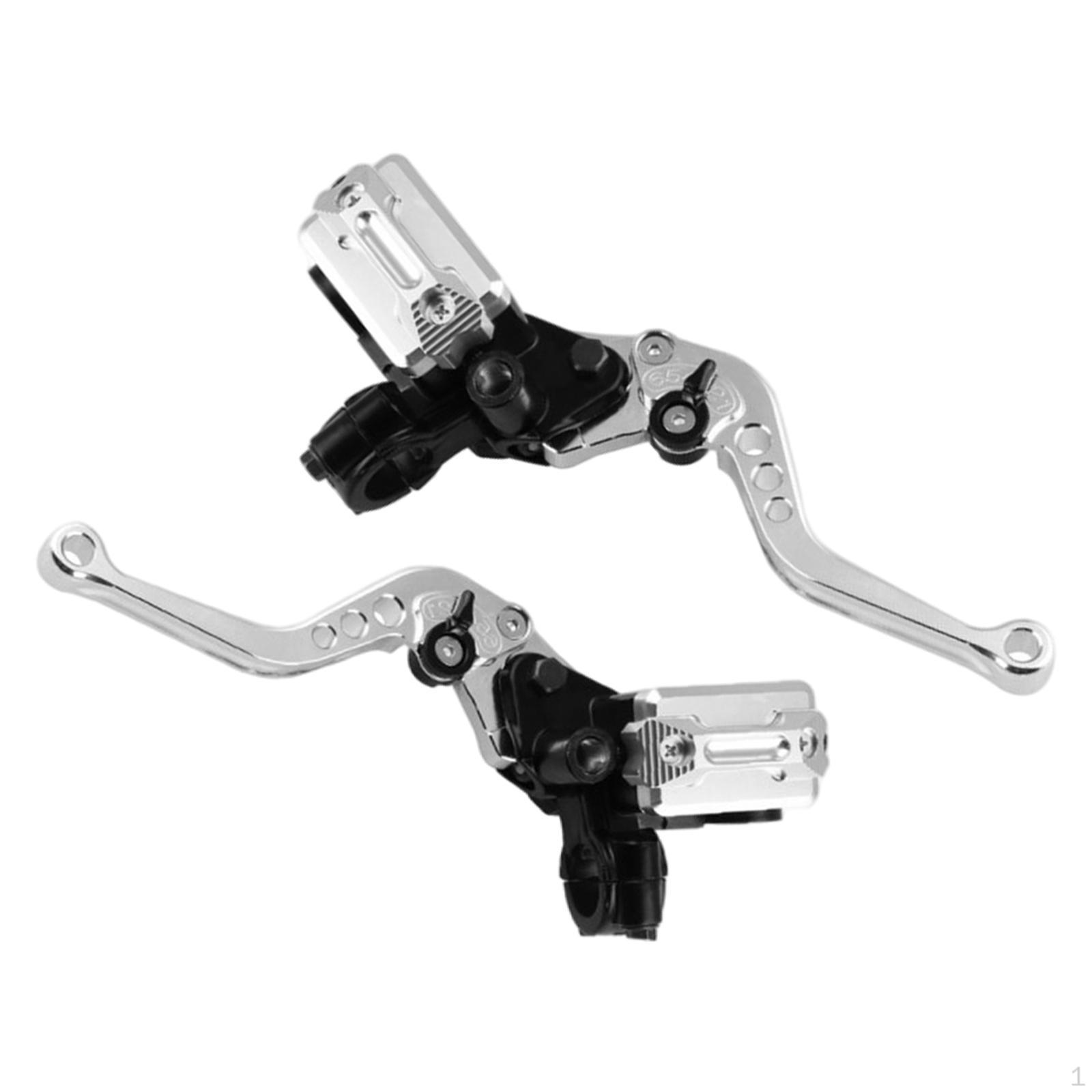 

1 пара універсального керма з циліндровим важелем зчеплення 7/8 22 мм лівий правий мотоцикл підходить для срібний