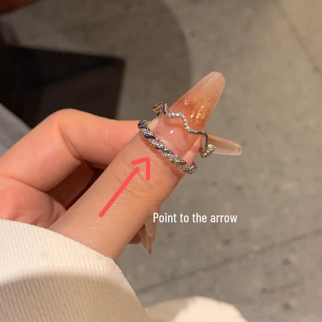 Korean Niche Design Open Index Finger Ring: Versatile, High-End, Temperament, Chic Style for Women