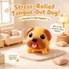 Tongue Out Squeeze Dog Toy Soft Squeeze Puppy Squishy Toy New Brown Puppy Figurine  Desktop Decor