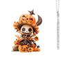 Skull Cartoon Cute Pumpkin Pattern Acrylic Pendant For Halloween Decoration