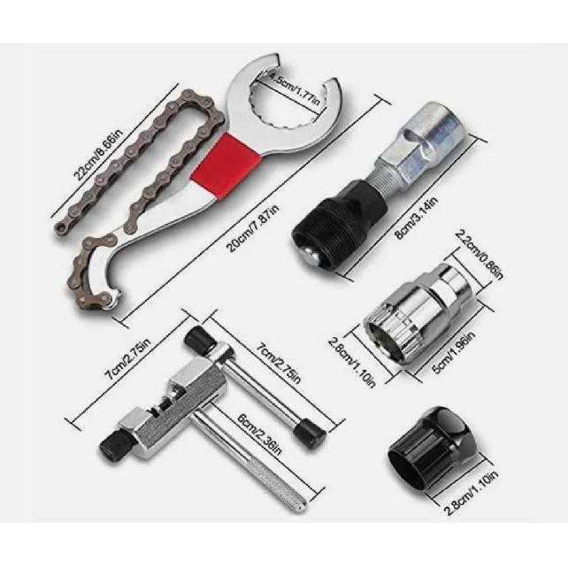 Bicycle Repair Tool Kits MTB Road Bikes Maintenance Tools Bracket Chain Breaker Flywheel Remover Cutter Crank Puller Bike Wrench