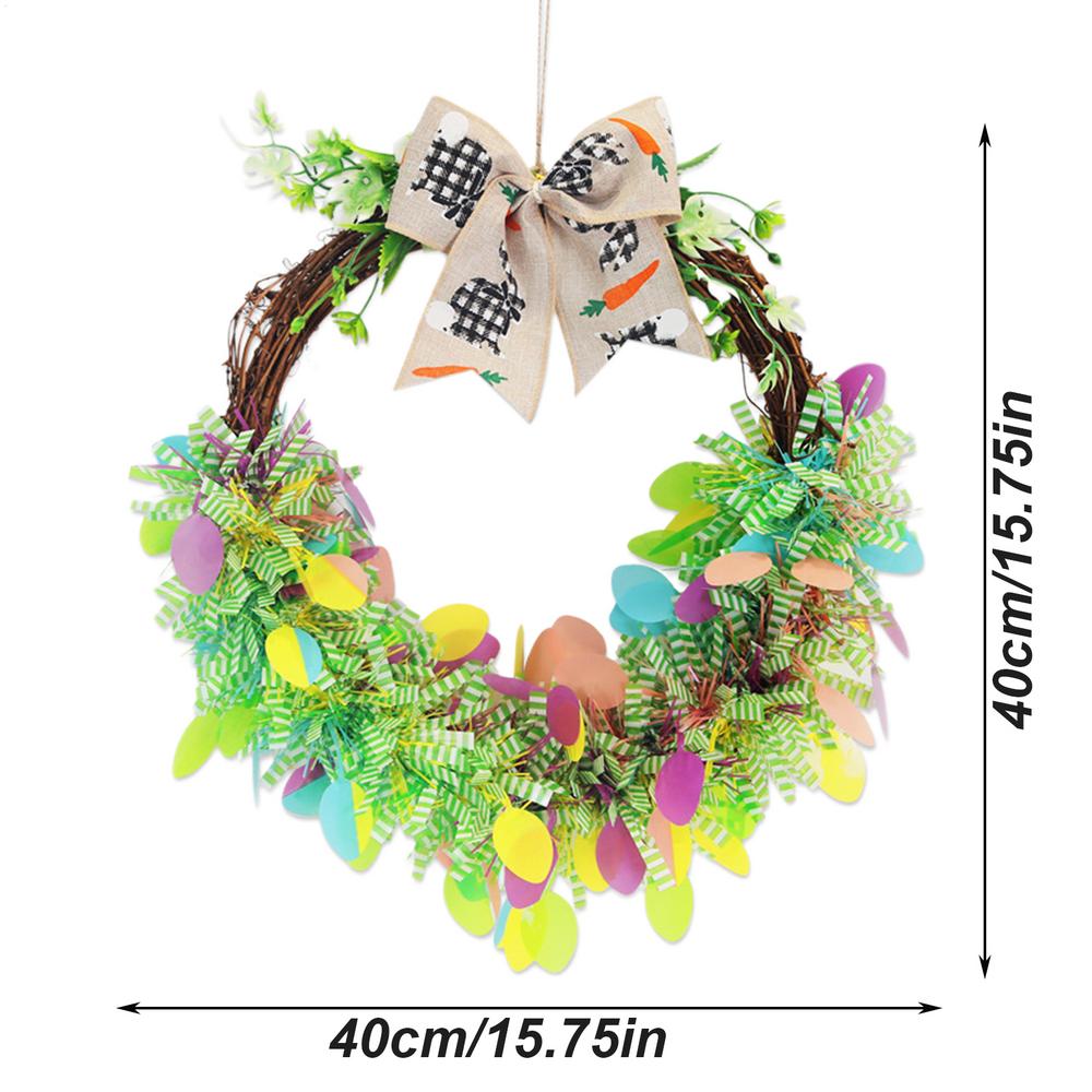 Easter Wreath Artificial Colorful Spring Decor Outdoor Easter Wreath Spring Decor For Indoor Outdoor Living Room Bedroom Window