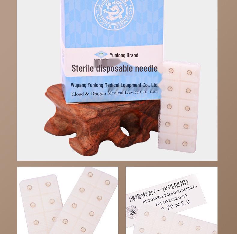 Yunlong Sterile Disposable Press Needles, Adhesive Intradermal Skin Lifters for TCM, Ear Patches, 100 pcs.