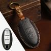 Leather Car Key Fob Case Cover For Nissan Quest Elgrand Nv200 Evalia Serena Qashqai Juke X-Trail Note Almera Altima Accessories