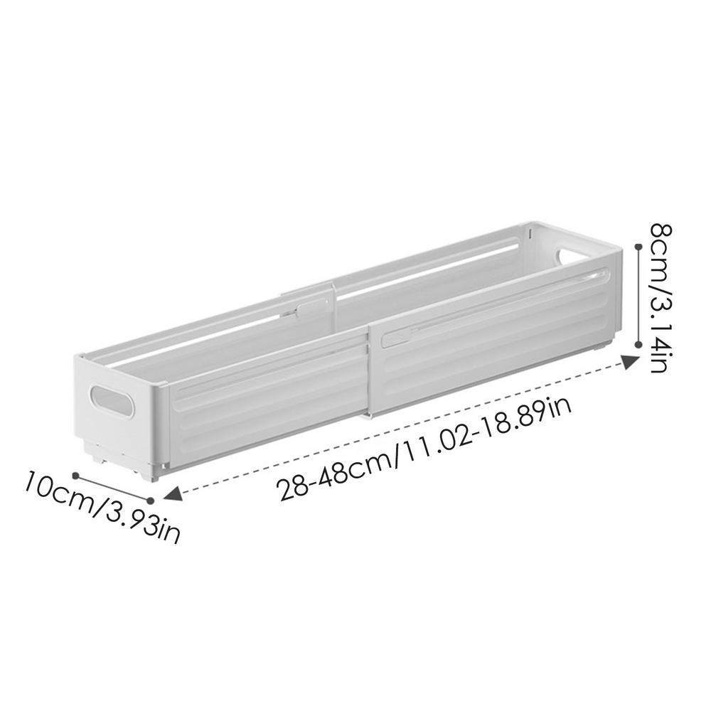 Length Adjustable Storage Box Retractable Drawer Organizer Stackable Cabinet Organizers Kitchen Storage Box
