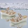 Fashion Women Sandals Summer Fashion High Heel Sandals Crystal Casual Shoes High Heels Rhinestone Thick-soled Wedge Slippers