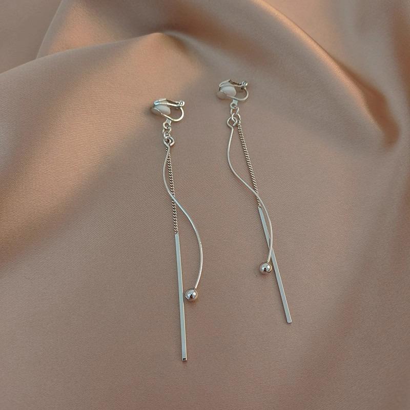 Enkle og øreløse dame øreklips, High-end følelse, Nisjedesignfølelse, Perleøredobber Smykker, Allsidige temperamentøredobber