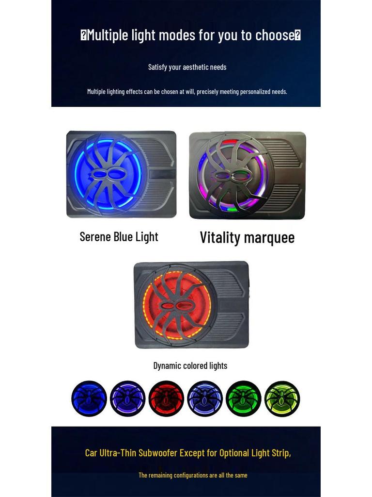 Ultra-Thin Car Subwoofer with Lights: Active Seat Cannon Speaker Modification