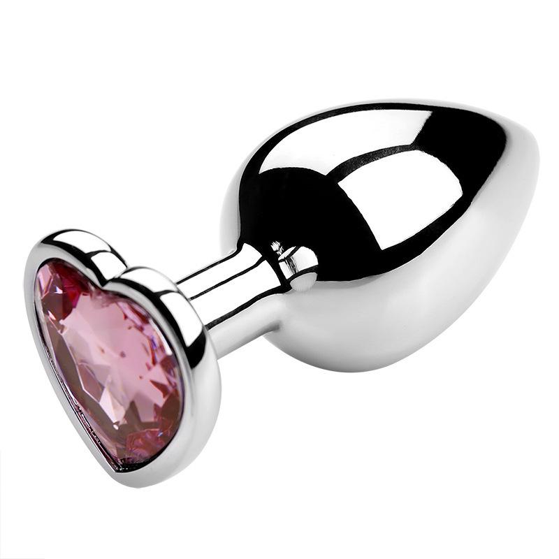 Heart-Shaped Metal Anal Plug - Prostate Massager & Dilation Toy for Adults