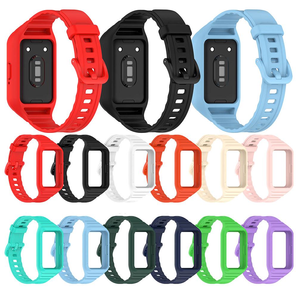 Integrated strap For Samsung Galaxy Fit 3 SM-R390 Watchband Durable Silicone Sport Not Seperated Adjustable Wristband Accessori