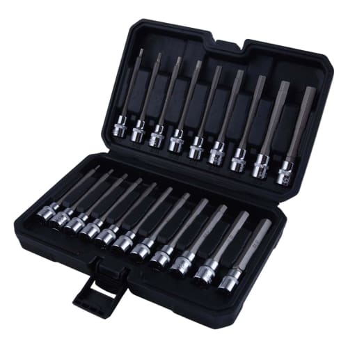 SPEEDWOX 20-Piece Extra Long Hex Bit Socket Set, Super Long Hex Bit Socket Set, Long Hex Bit Socket Set, Hex Wrench, Long 3/8" Drive Hexagon Bit Socke