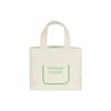 Mini tote pocket canvasbag_Apple green