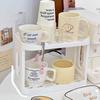 Double-Layer Water Cup Rack Two-Tier Storage Rack Neatly Arranged For Family