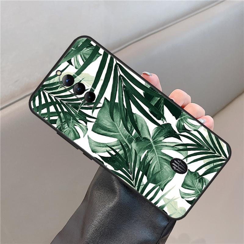 Tropical Leaf Pattern Case For ZTE Nubia Red Magic 11 10 8 9 8S 9S 10S Pro Plus 6 7 6S 7S For RedMagic 10 Air Cover