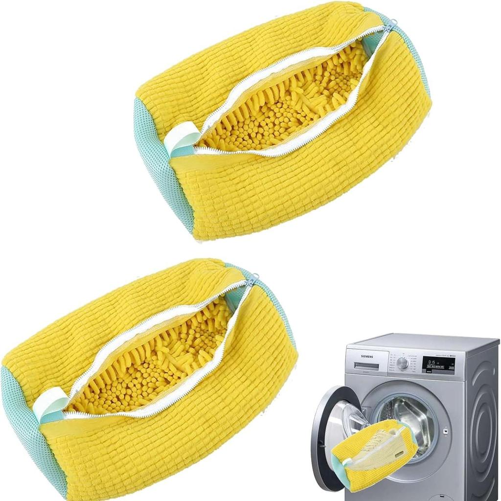 Shoe Washing Bag Washing Machine Laundry Bags Microfiber Closure Shoes Cleaning Bag Shoes Laundry Net Fluffy Fibers Sneaker