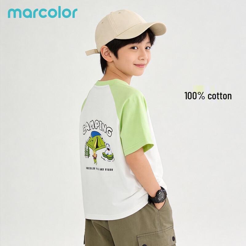 Macaloo Boys  Cartoon Print Cotton T-Shirt 170 белый