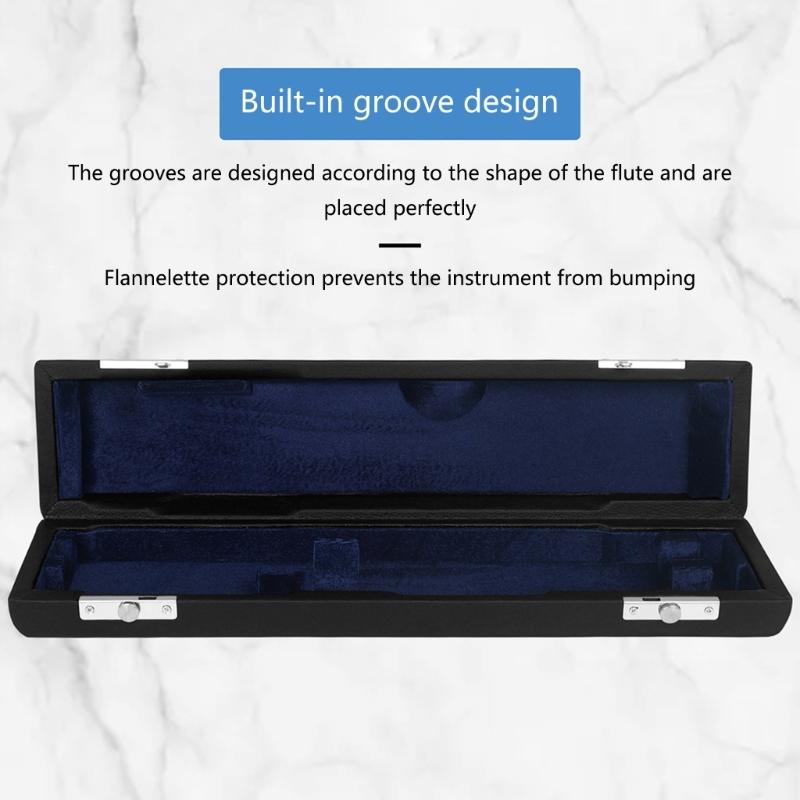 Simple 16 Hole Flute Case Black Oxford Cloth Flute Carrying Bag Easy To Carry