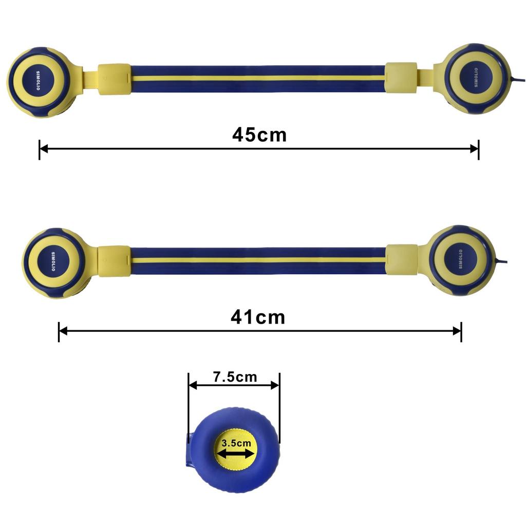 SIMOLIO Kids' Headphones with Shared Port, Microphone, and Volume Limiting for Kids, Boys, Girls, and Teens, Wired Headphones with 3.5mm Stereo Plug
