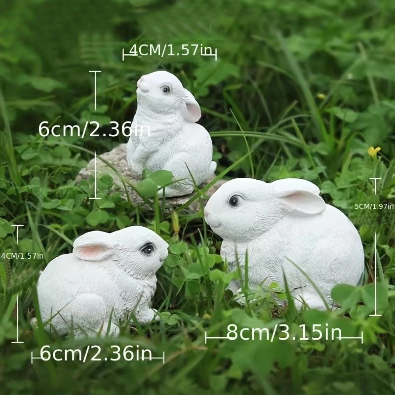 

Набор из 3 предметов с фигурками кроликов, украшения в виде кроликов для сада и двора