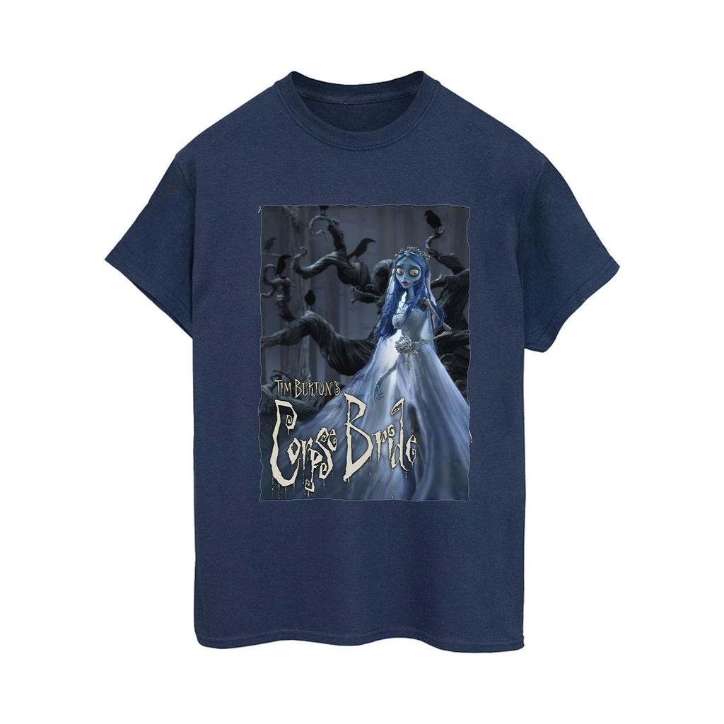 Corpse Bride Damen-/Damen-Hochzeitskleid-Poster, Baumwoll-Boyfriend-T-Shirt