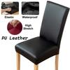 PU Leather Dining Chair Cover Elastic Stretch Elastic Chair Cover Parson Chair Slipcovers Home