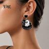 Flamingo Swimming Ring Jewelry 1 Pair Summer Halloween Ghost Earrings for Women, Cute Cartoon Dangle Pool Float Drop Earrings, 2D Acrylic Holiday