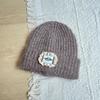 Big Head Circumference Patch Lace Knitted Wool Hat Women's Year Autumn and Winter Face Small Versatile Hat Ear Protection Cold Hat