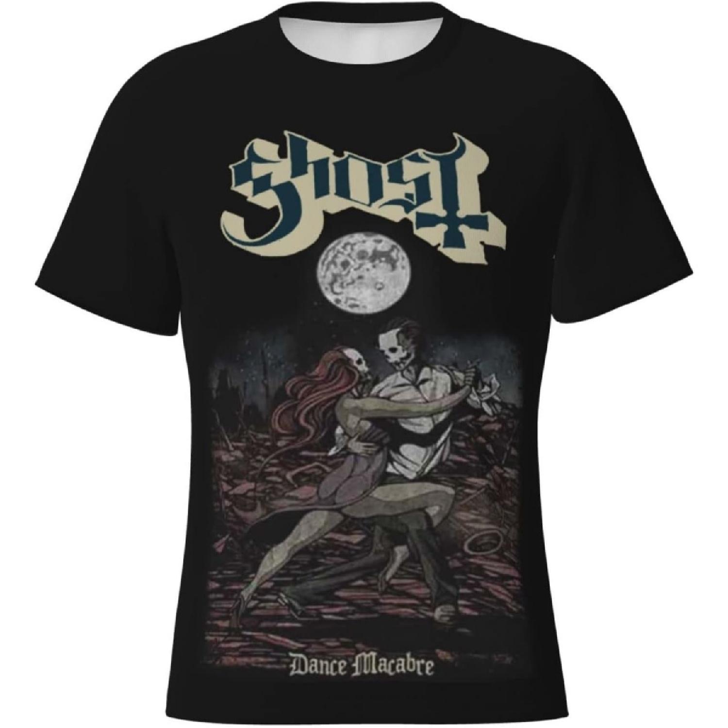 

Parihar Ghost Moonlight Band Men s T-Shirt Short-Sleeve Casual Gym Fit Workwear XXXXXL різнокольоровий