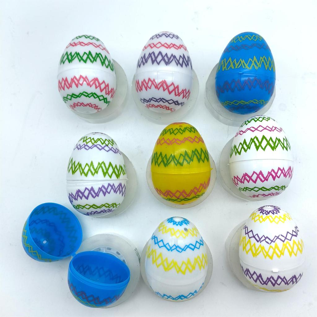 Colorful 6cm Plated Easter Egg Gift - Openable Plastic Shell for Kindergarten Lottery