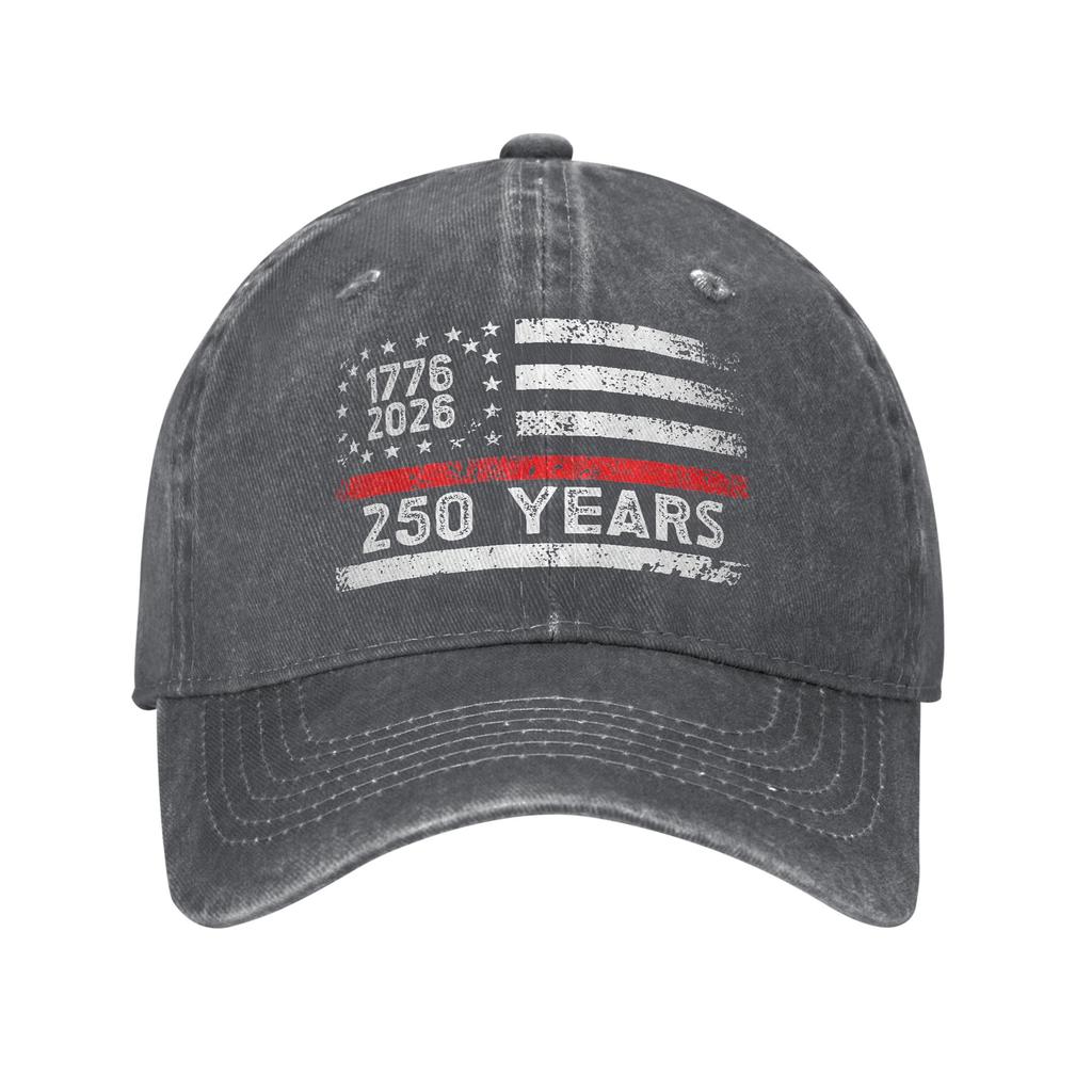 250 Years American Anniversary Print Cap Men Women Cotton  Trucker Hat Lerisure Wear Baseball Cap Adjustable