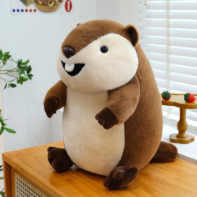Kids Marmots Friendly Plush Animal Pillow Room Decor For Birthday Gift And Play