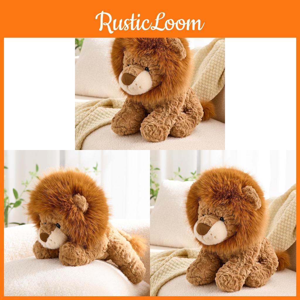 Ruyi Lion Plush Toy Animal Figurine Soft Stuffed Animal For Kids And Collectors