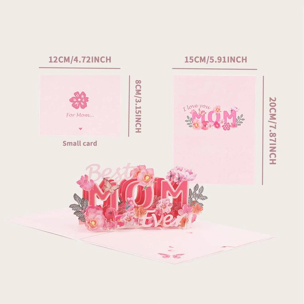 1pc-Mothers Day 3D Pop Up Bouquet Greeting Card Creative Flowers In Hand To Thank The Blessing Card for Birthday Wedding Gift