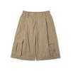 APOSTROPHE COMMA Cotton Nylon Cargo Bermuda Pants_Beige
