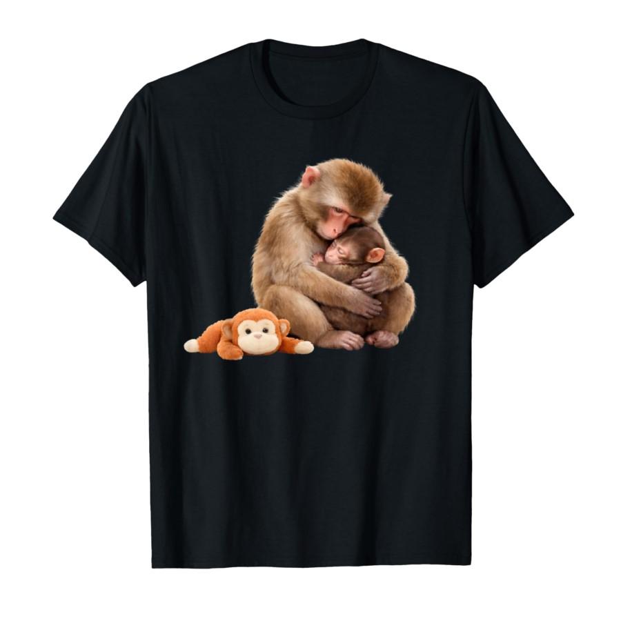 

Punch The Monkey Cuddling Stuffed Animal Meme Viral Internet T-shirt For Men Women 100% Cotton T Shirts Short Sleeve Tops 022... S разноцветный