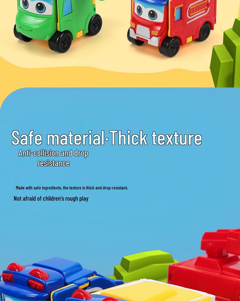 Twisty Bus Toy: Double-Sided Reversible Transforming Robot Car Set for Kids